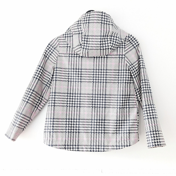 2/15$ Joe Fresh Kids Plaid Lined Raincoat - Pink and Black ~ Size 6 (Small) - Picture 5 of 8